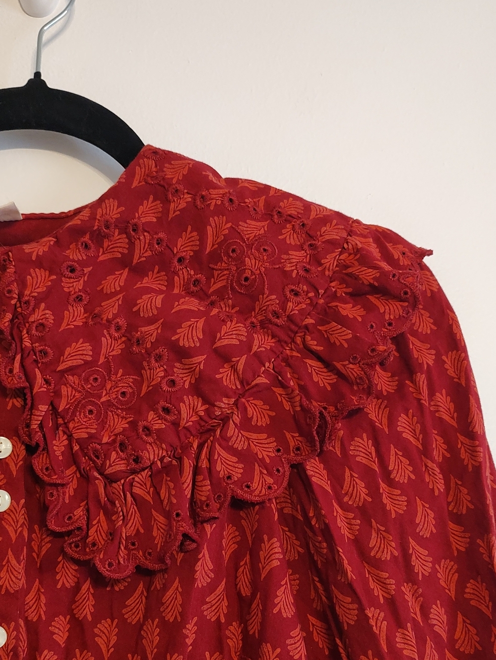 Universal Thread Ruffle Collar Button-Down Blouse - Picture 2 of 5